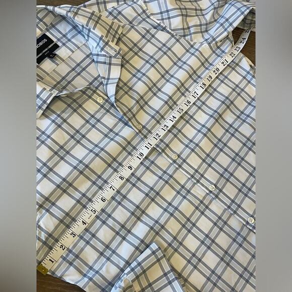 Bonobos Grey/Blue Check Button Down Slim Fit Shirt XL - Picture 7 of 8